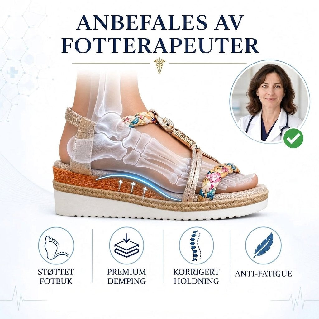 Amanda™ – Flettet Blomster Høydeplattform Sandaler