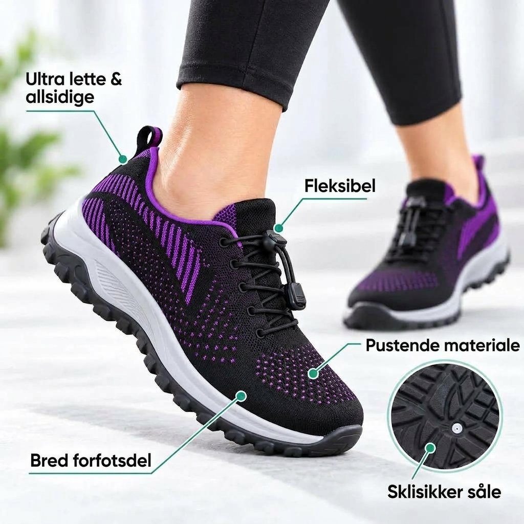 Solara™ – Ortopediske Antiskli Bred Passform Sneakers