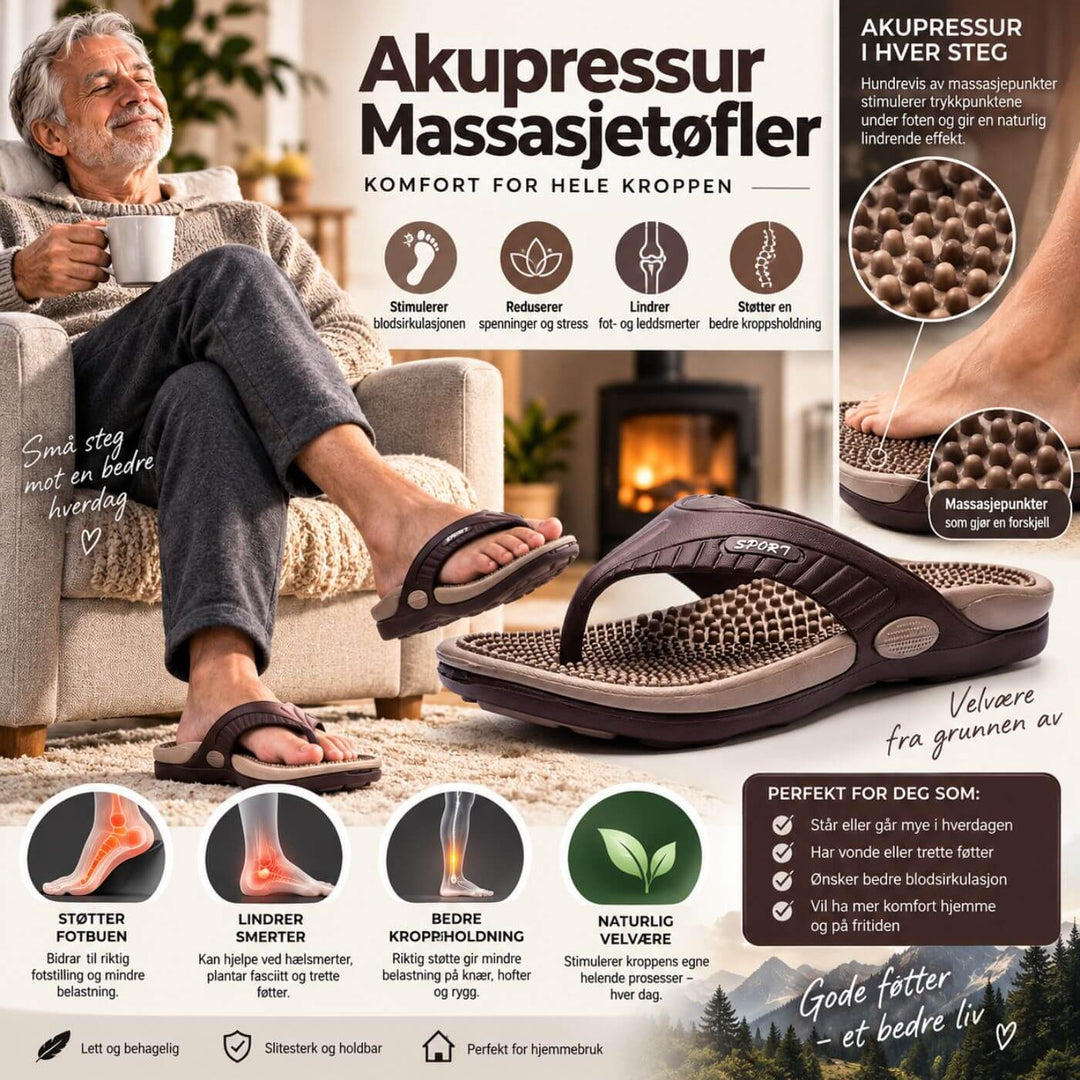 AcuStep™ - Akupressur massasjetøfler