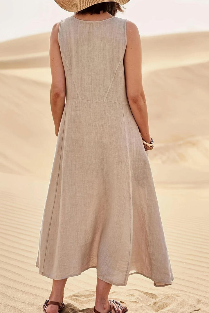 Alina™ - Elegant Ermeløs Sommerkjole