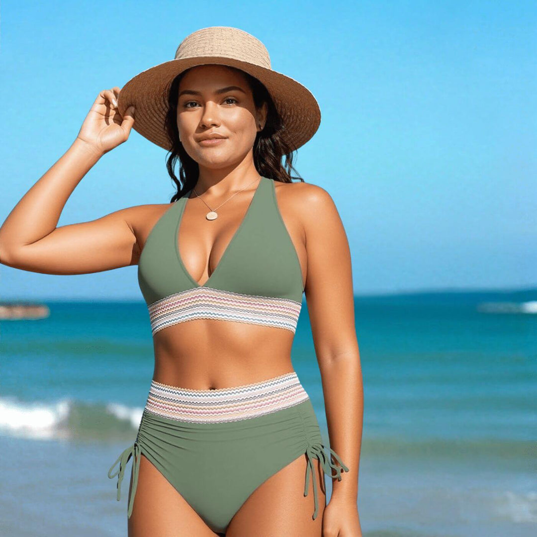 Alva™ – Skulpterende Bikini med Høyt Liv i To Deler
