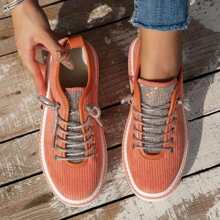 Ane™ - Stilfulle Ortopediske Sneakers i Cordfløyel