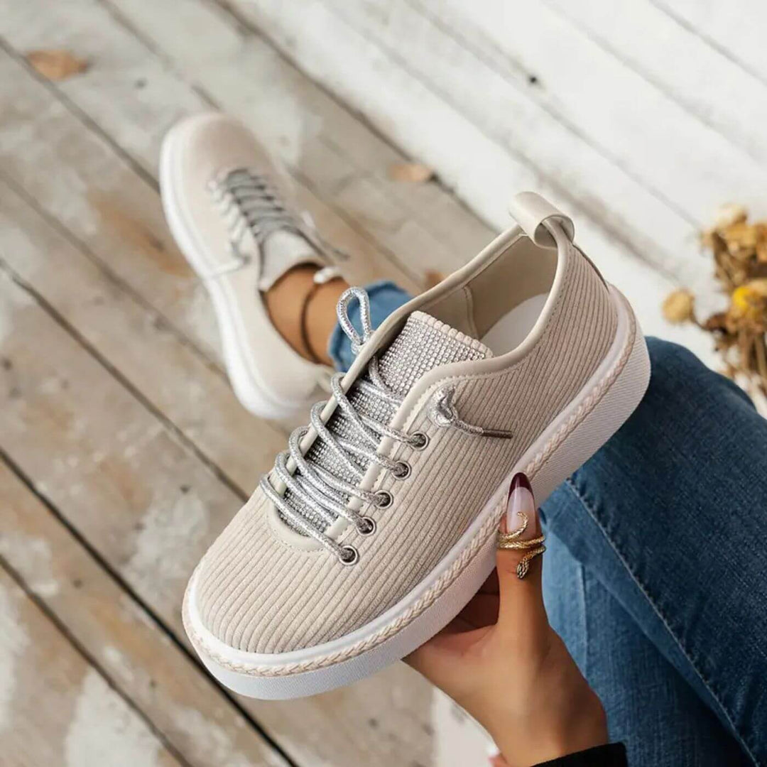 Ane™ - Stilfulle Ortopediske Sneakers i Cordfløyel