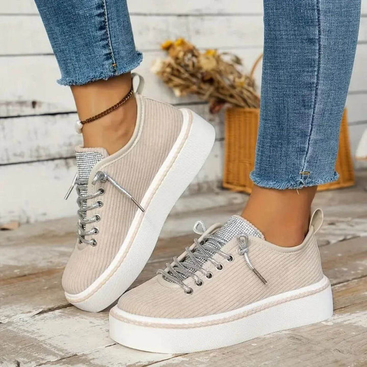 Ane™ - Stilfulle Ortopediske Sneakers i Cordfløyel