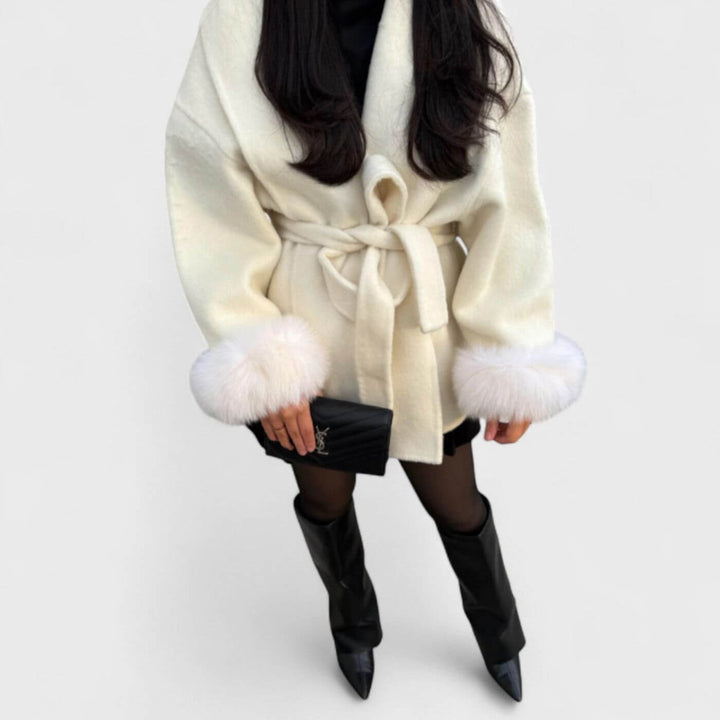 Anette™ - Elegant vinterkåpe med pels
