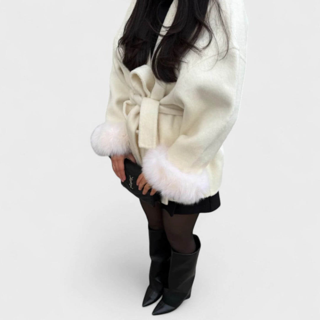 Anette™ - Elegant vinterkåpe med pels