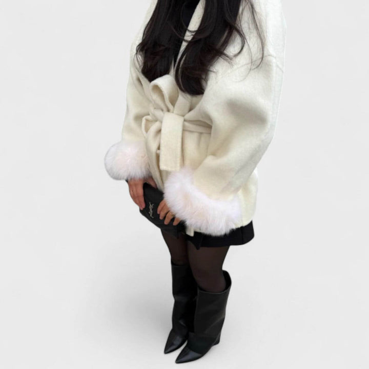 Anette™ - Elegant vinterkåpe med pels