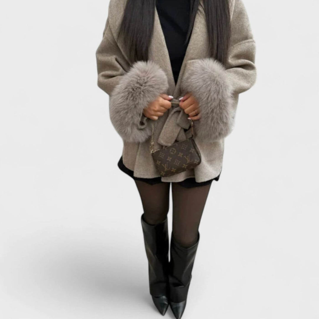 Anette™ - Elegant vinterkåpe med pels