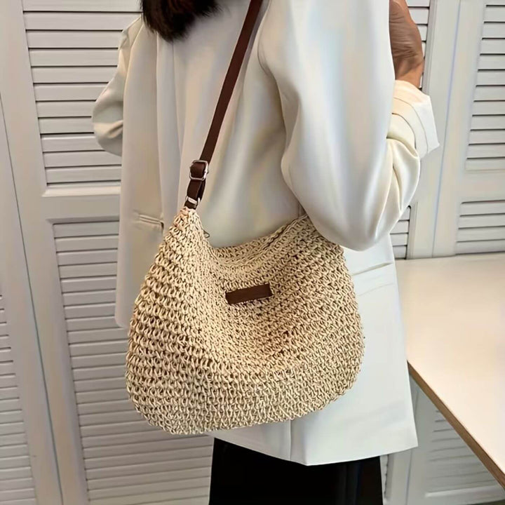 Anita™- Casual Vevd Strå Crossbody Veske