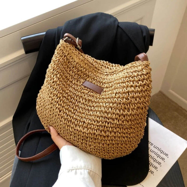 Anita™- Casual Vevd Strå Crossbody Veske