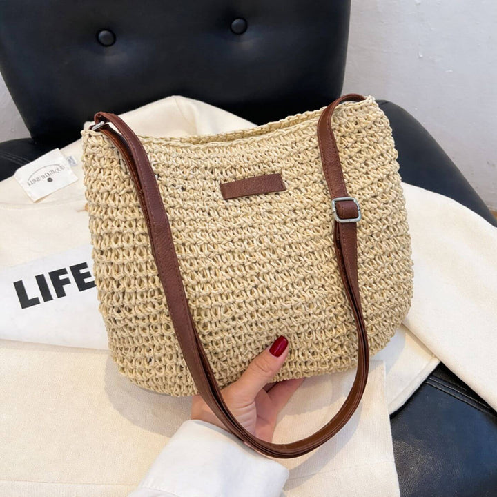 Anita™- Casual Vevd Strå Crossbody Veske