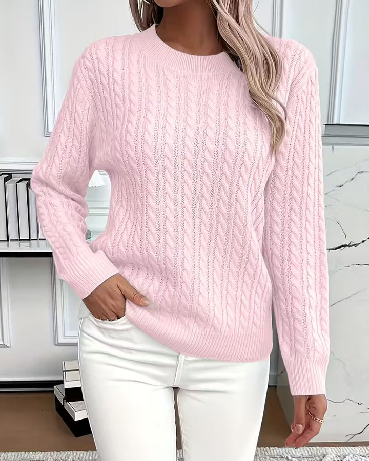 Åshild™ – Avslappet Strikkegenser med Lange Ermer