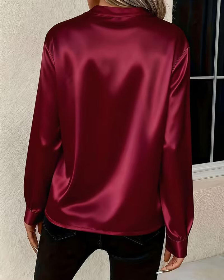 Asta™ – Elegant V-hals Langermet Topp