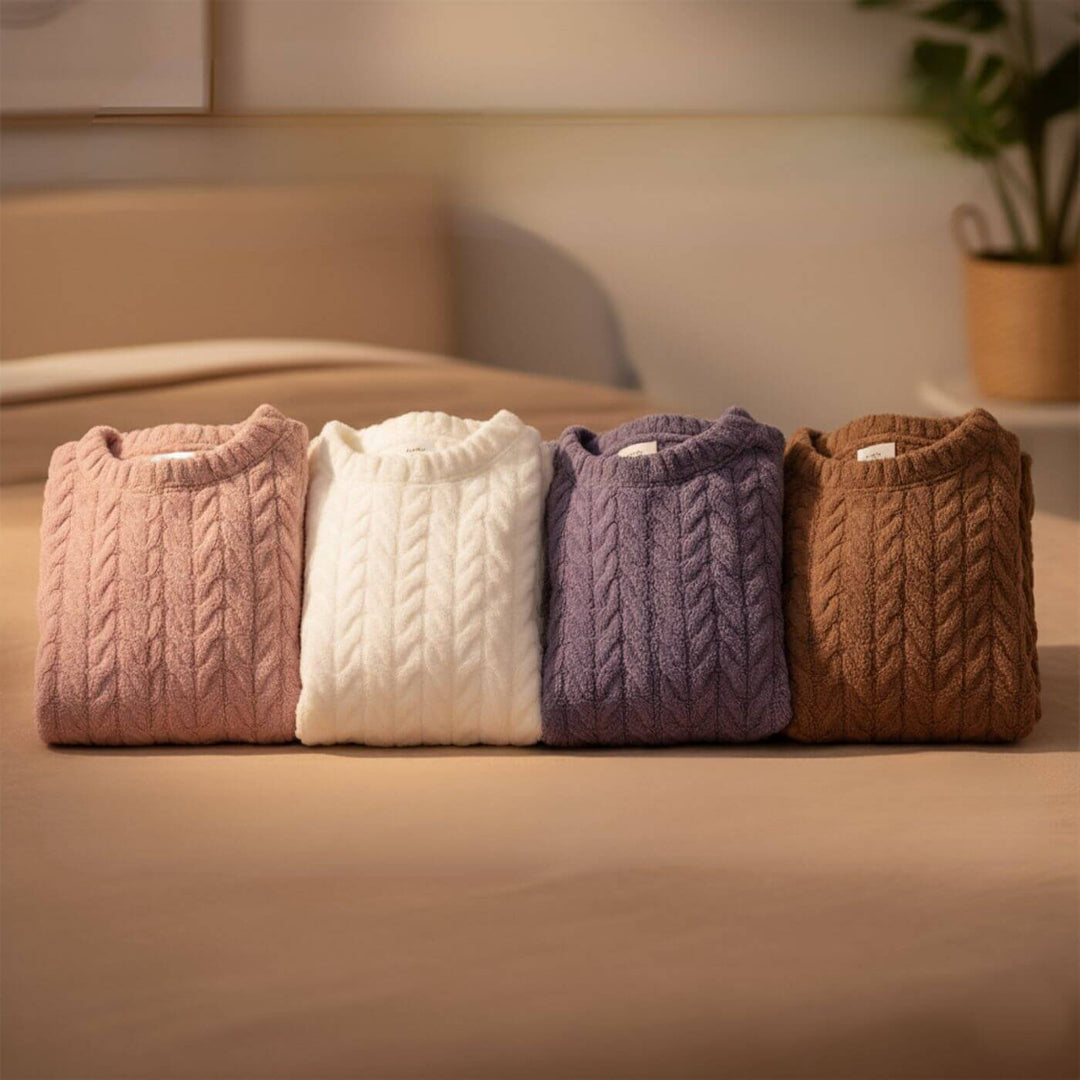 Birte™ - Mykt og Koselig Sett med Genser og Bukse