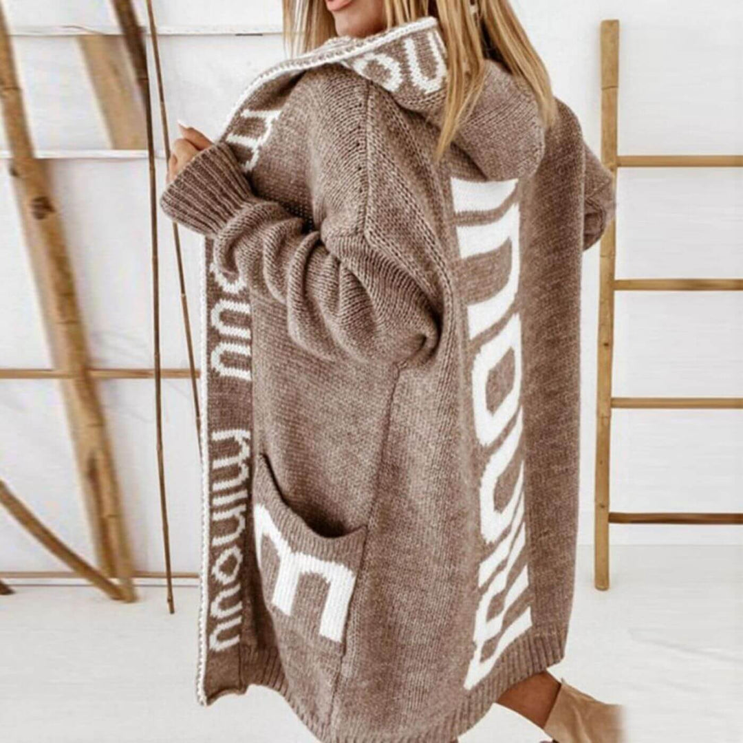 Cathrine™ - Behagelig Strikket Lang Cardigan