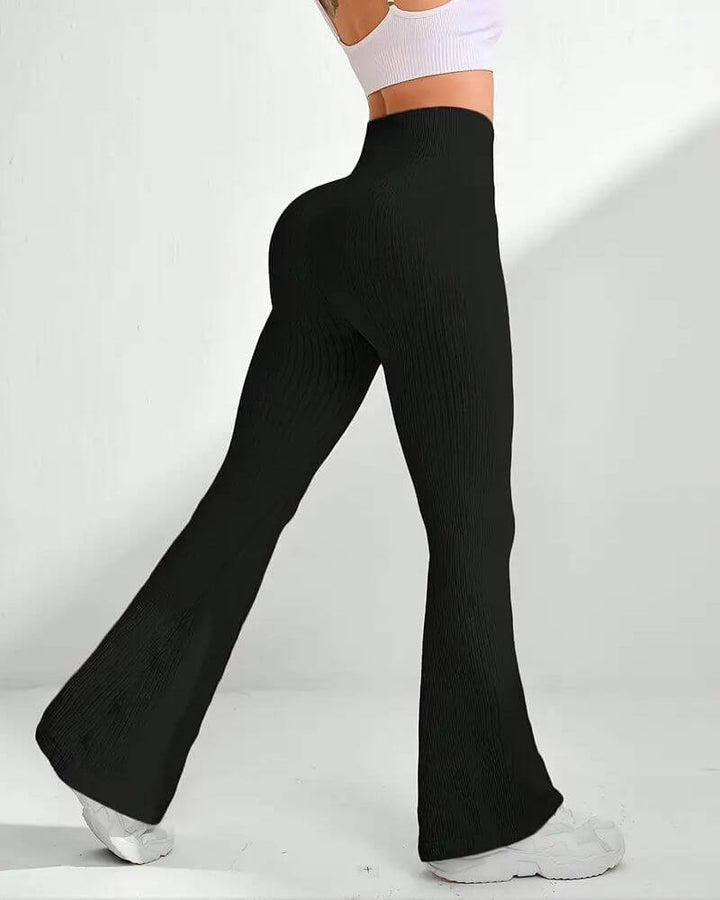 Celine™ - Ribbet Sømløs Slengbukse