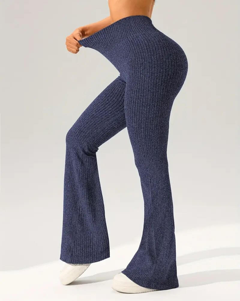 Celine™ - Ribbet Sømløs Slengbukse