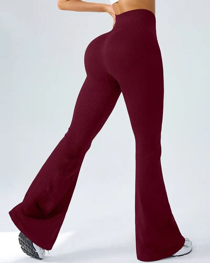 Celine™ - Ribbet Sømløs Slengbukse