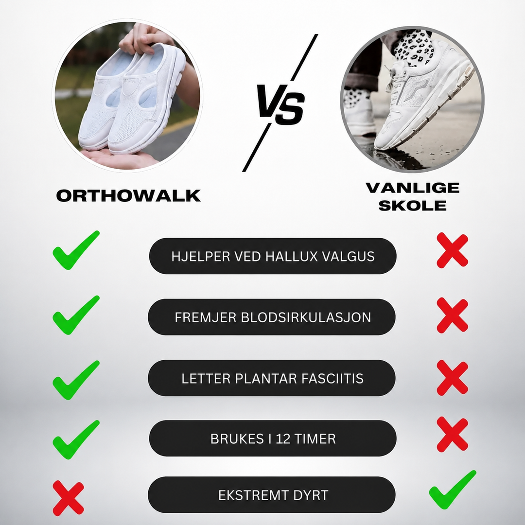 OrthoWalk™ – Pustende Slip-On Komfortknotter