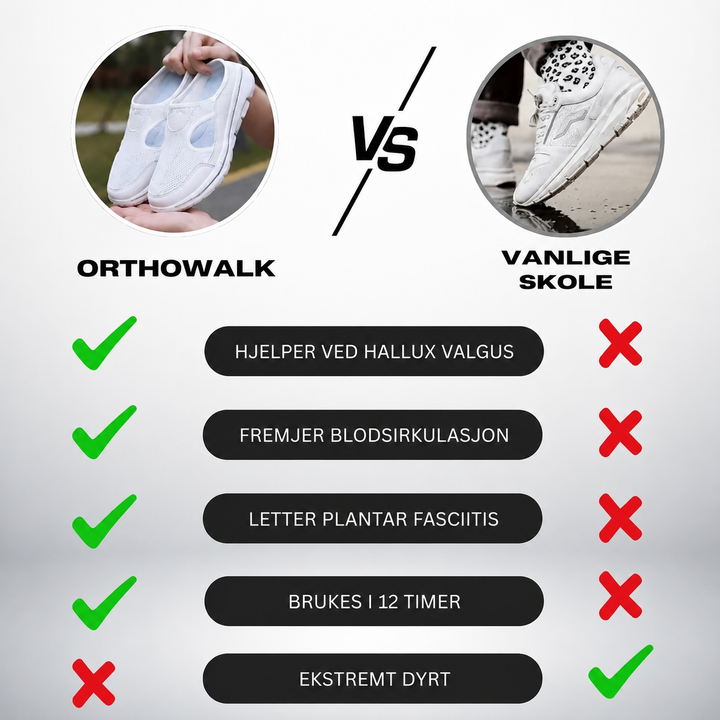 OrthoWalk™ – Pustende Slip-On Komfortknotter