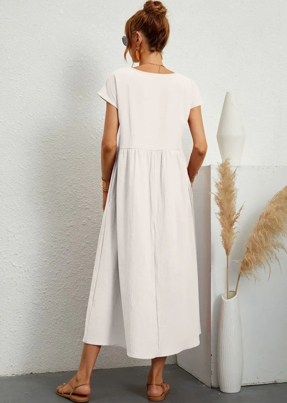 Dagny™ – Elegant Sommerkjole med Lommer
