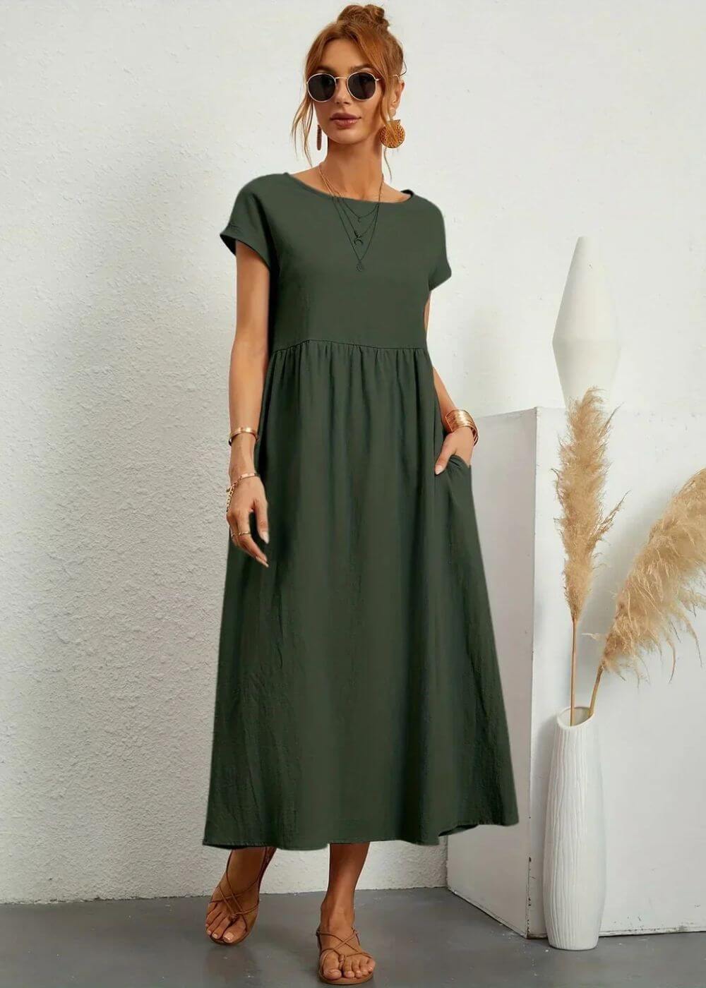 Dagny™ – Elegant Sommerkjole med Lommer