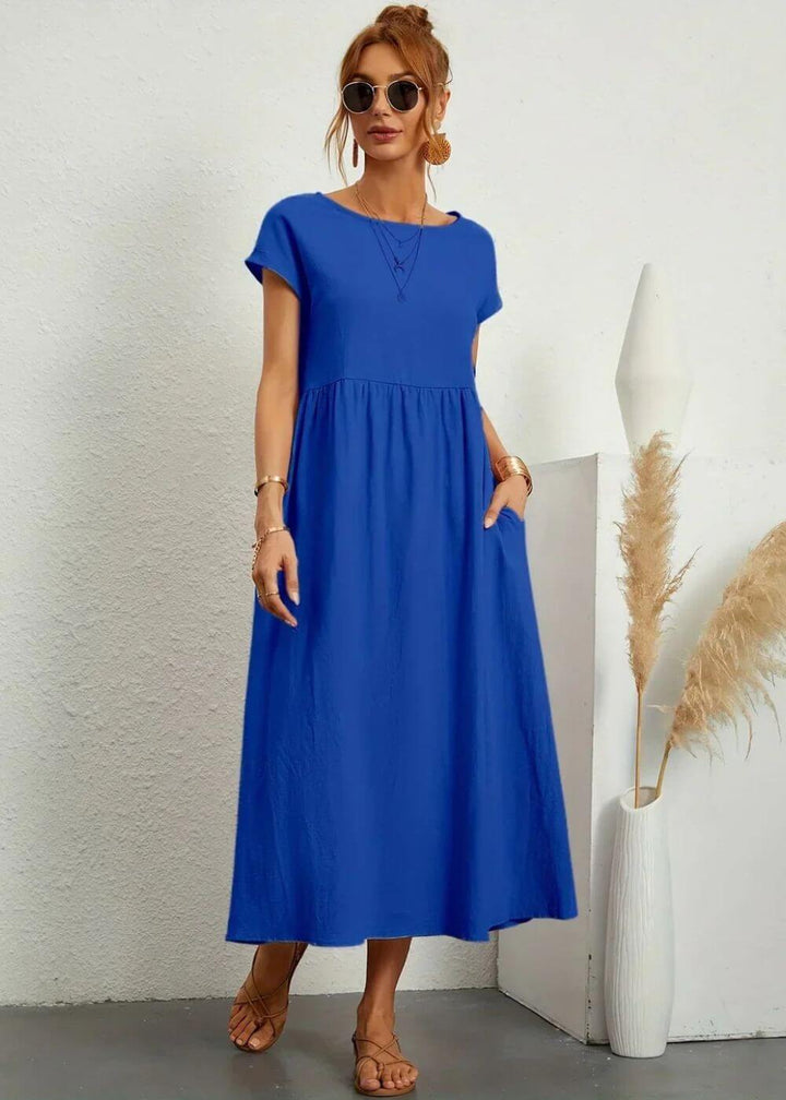 Dagny™ – Elegant Sommerkjole med Lommer