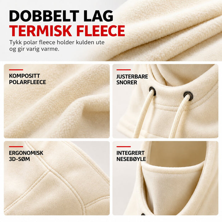 NordicShield™ – Termisk Fleece Vindytende Hettebalaklava
