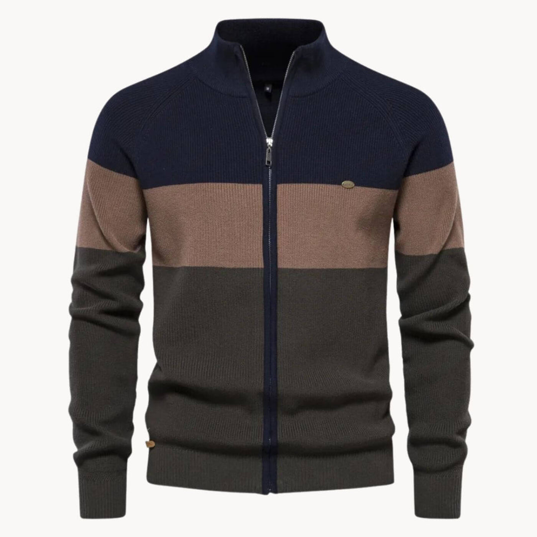 Edvin™ – Premium Ribbet Cardigan med Glidelås