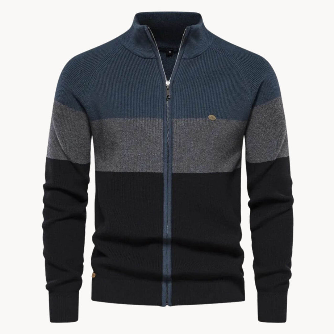 Edvin™ – Premium Ribbet Cardigan med Glidelås