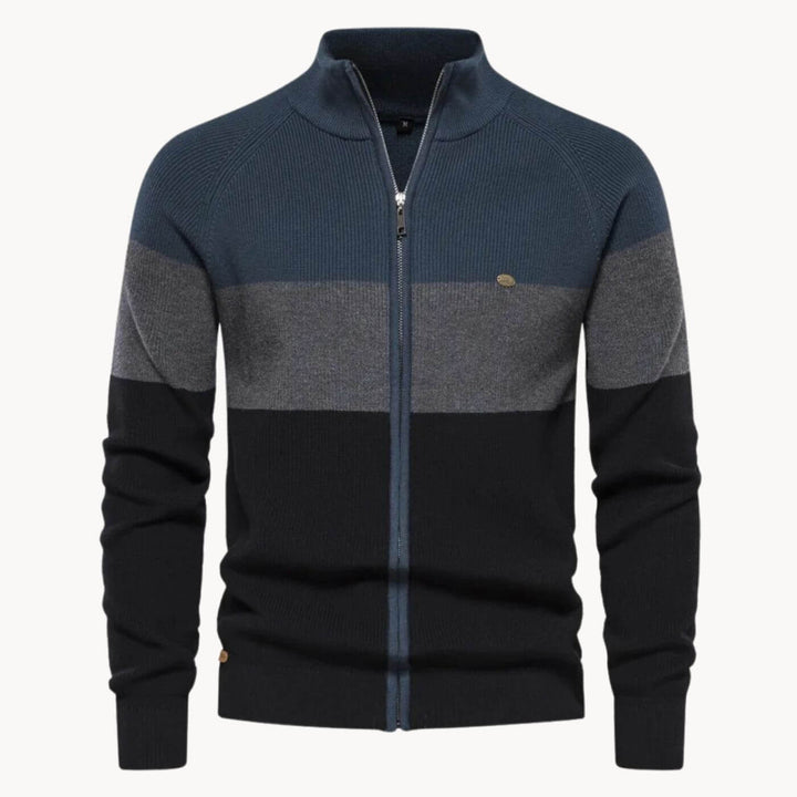 Edvin™ – Premium Ribbet Cardigan med Glidelås