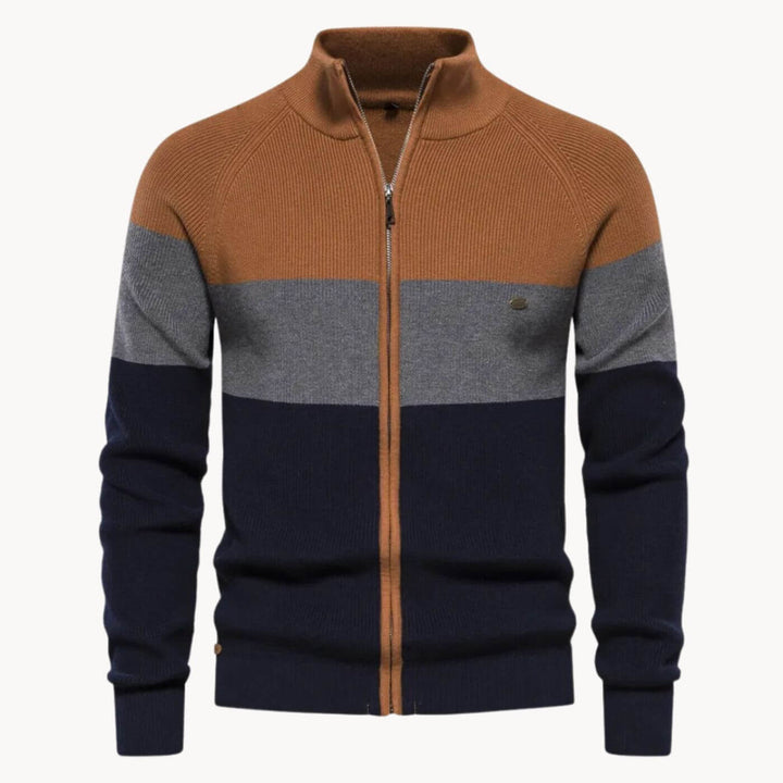 Edvin™ – Premium Ribbet Cardigan med Glidelås