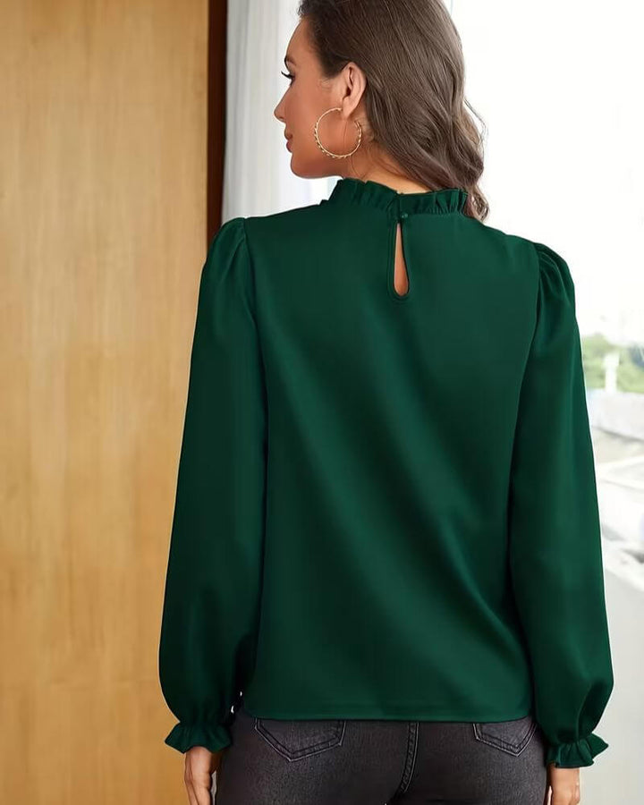 Eldrid™ - Elegant bluse med puffermer