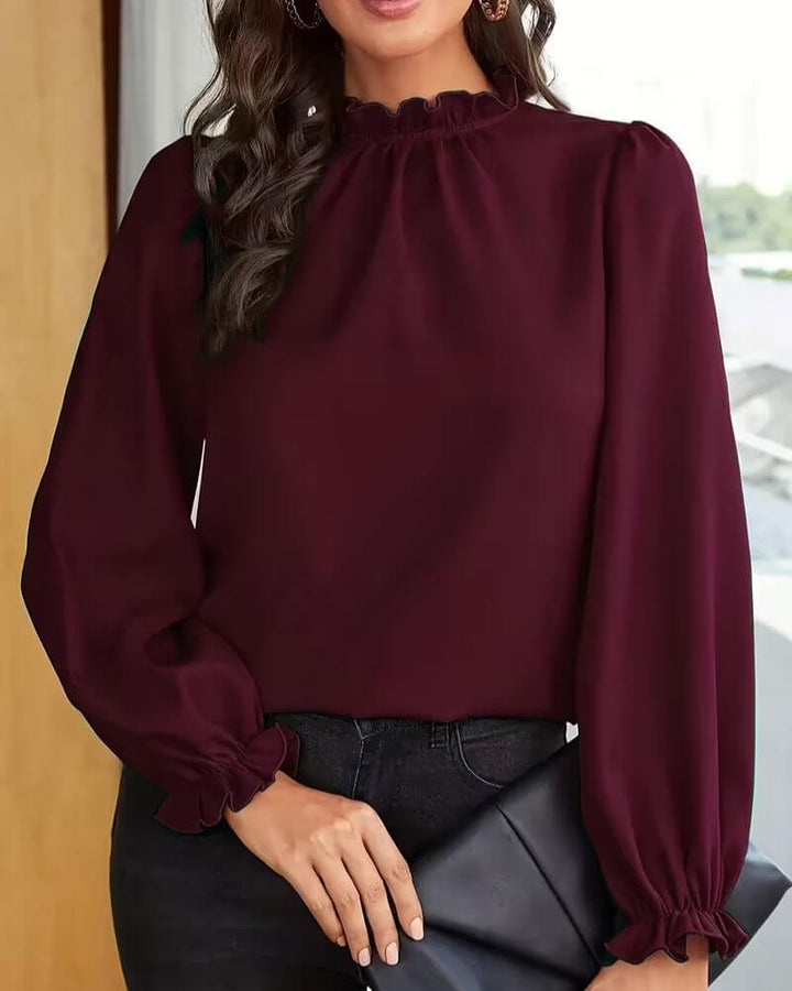 Eldrid™ - Elegant bluse med puffermer