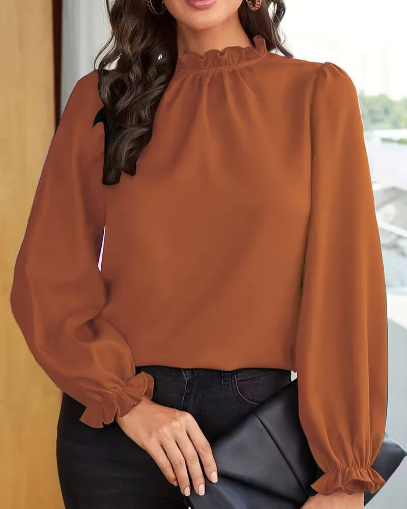 Eldrid™ - Elegant bluse med puffermer