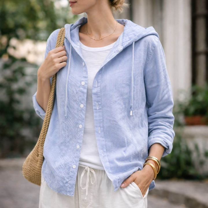 Eline™- Pustende Komfortbluse med Hette