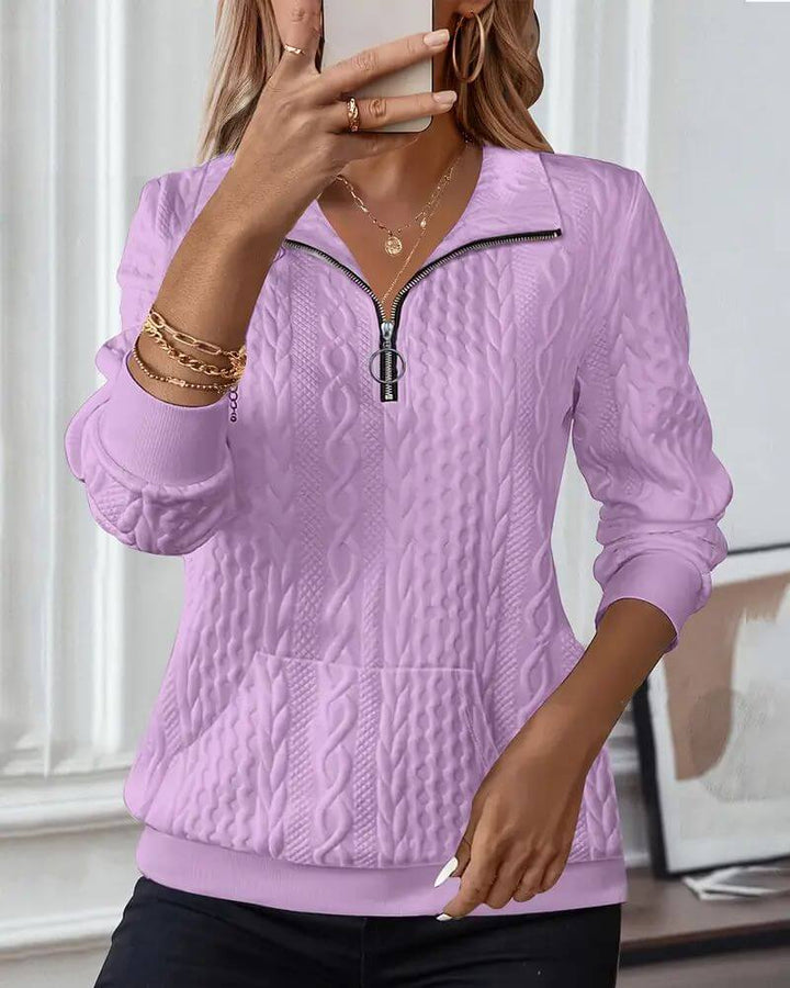 Ella™ - Elegant Kvarzip Genser