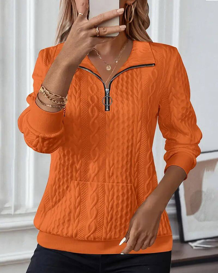 Ella™ - Elegant Kvarzip Genser