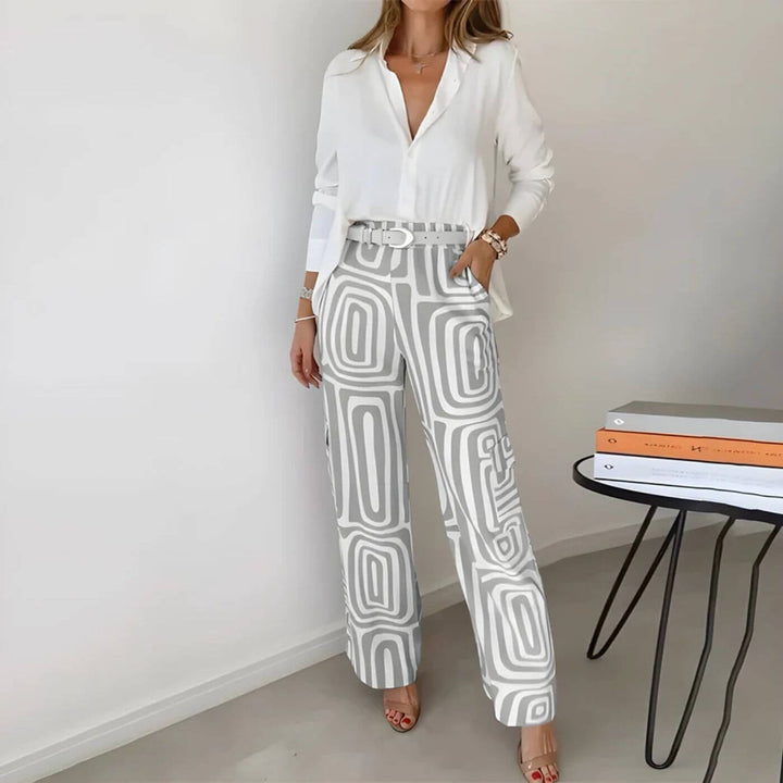 Ellen™ - Stilfullt Sett med Topp og Bukse
