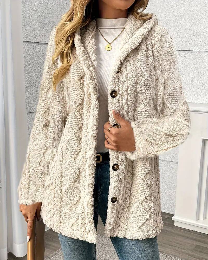 Emma™ – Vinter Teddy Kåpe Hettegenser