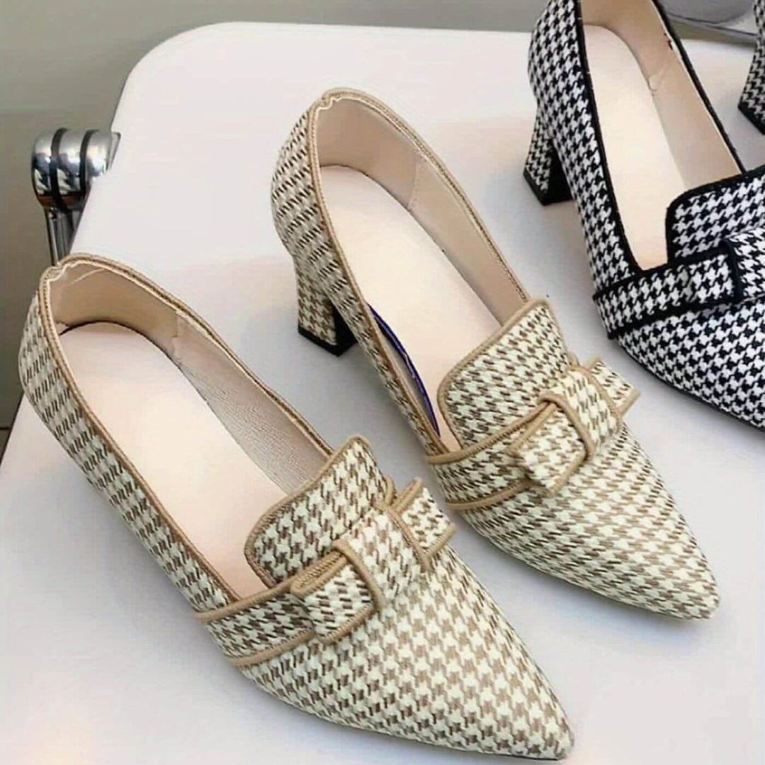 Emma™ - Elegant Strukturerte Sko med Hæler