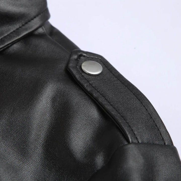 Fredrik™ - Klassisk Biker Skinnjakke