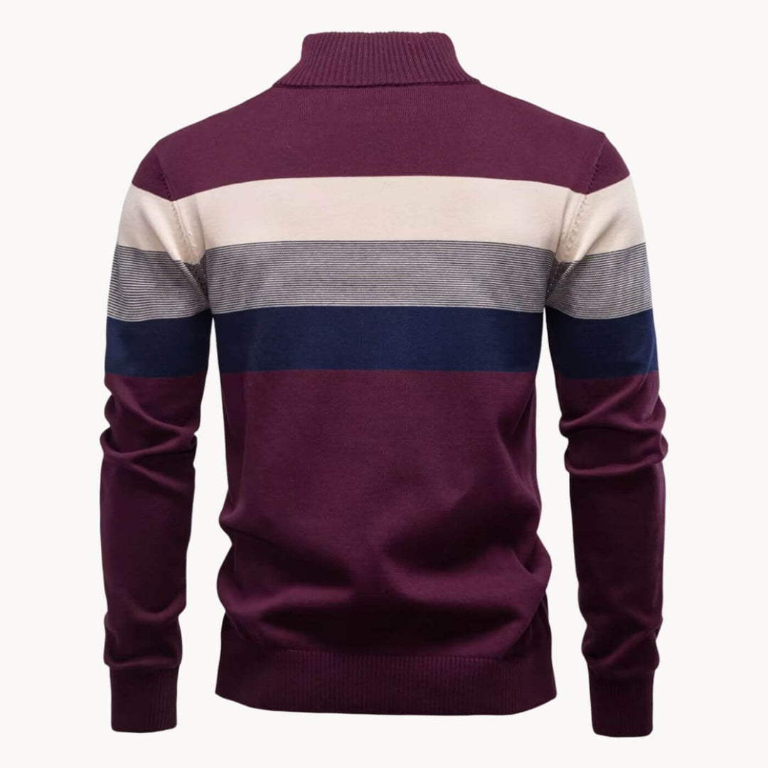 Fredrik™- Komfortabel Stripet Quarter Zip Genser