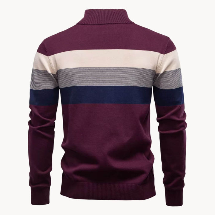 Fredrik™- Komfortabel Stripet Quarter Zip Genser