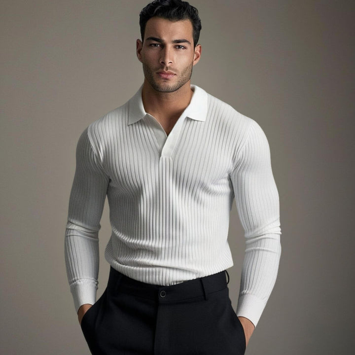 Frode™ – Elegant langermet skjorte med åpen krage