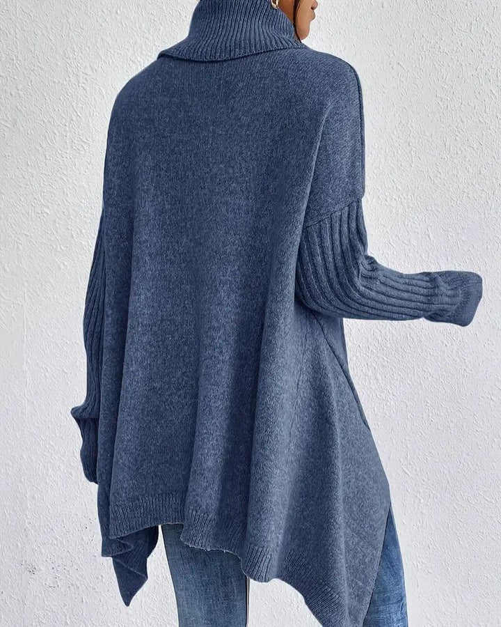 Grete™ - Elegant Asymmetrisk Høyhalset Genser