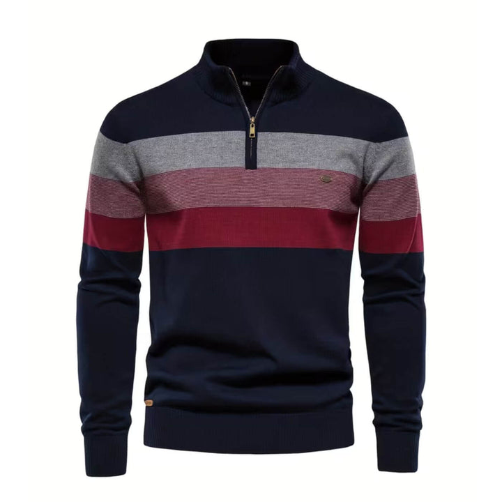 Haakon™ – Behagelig Quarter Zip Stripet Genser