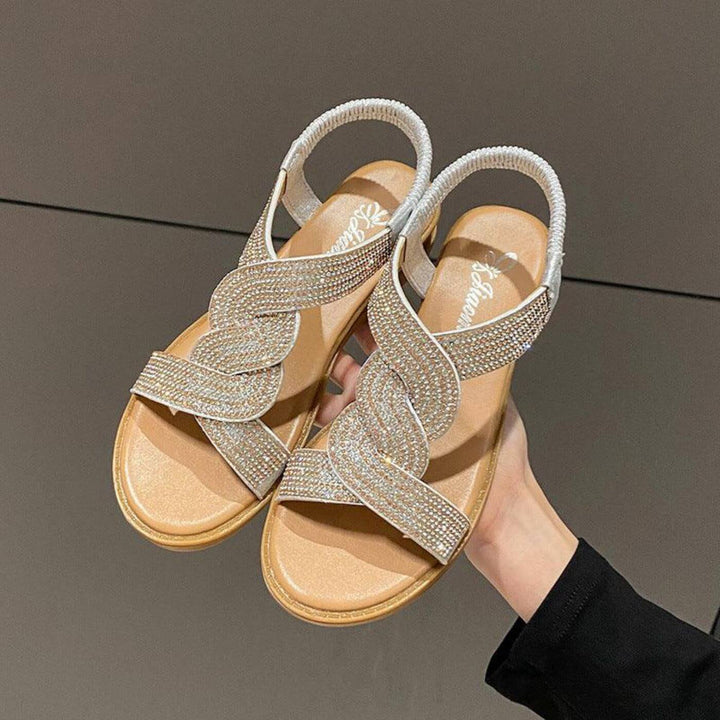 Hanne™ – Elegante Kilehælsandaler med Lukket Tå og Ortopedisk Støtte