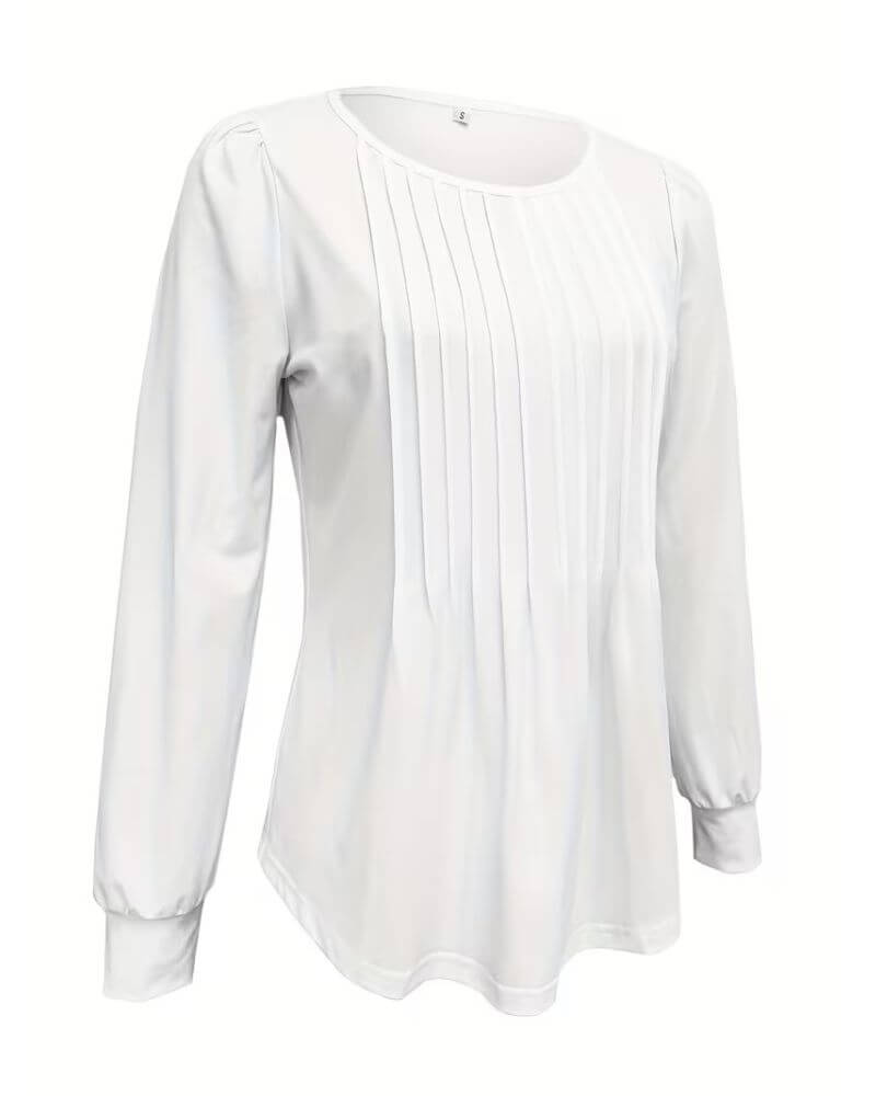 Hedda™ - Komfortabel Langermet Topp med Rund Hals