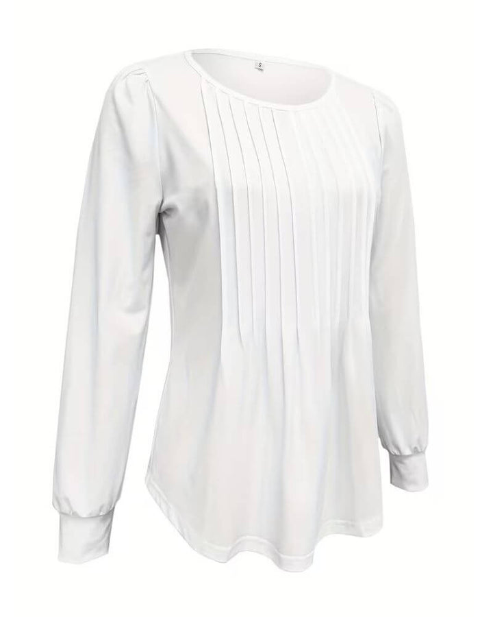 Hedda™ - Komfortabel Langermet Topp med Rund Hals